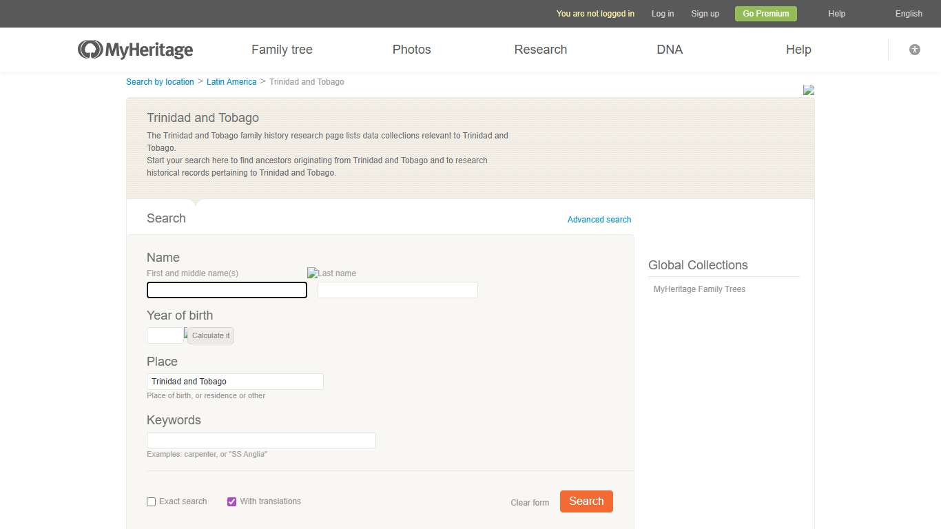 Trinidad and Tobago - Genealogy, Vital Records - MyHeritage